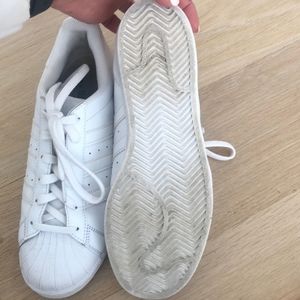 Adidas white superstars womens 7.5